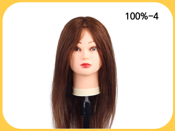 인모 100% 18인치 예쁜갈색 연습용 